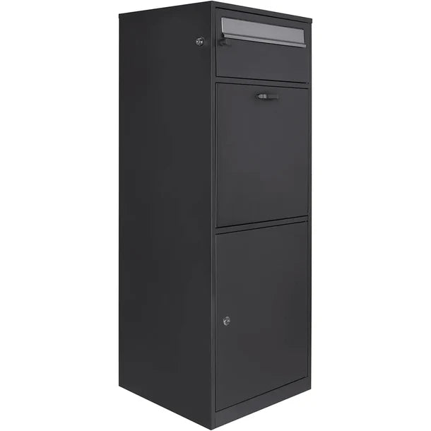 Barska CB13704 Dual Compartment Locking Mail and Parcel Box MPB-700 Angled