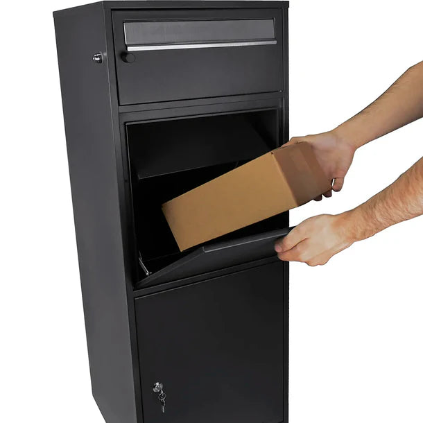 Barska CB13704 Dual Compartment Locking Mail and Parcel Box MPB-700 Dropping Package