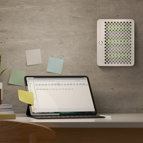 Barska CB13756 27 Capacity Fixed Position Mesh Front Key Cabinet with Key Lock Installed on Wall