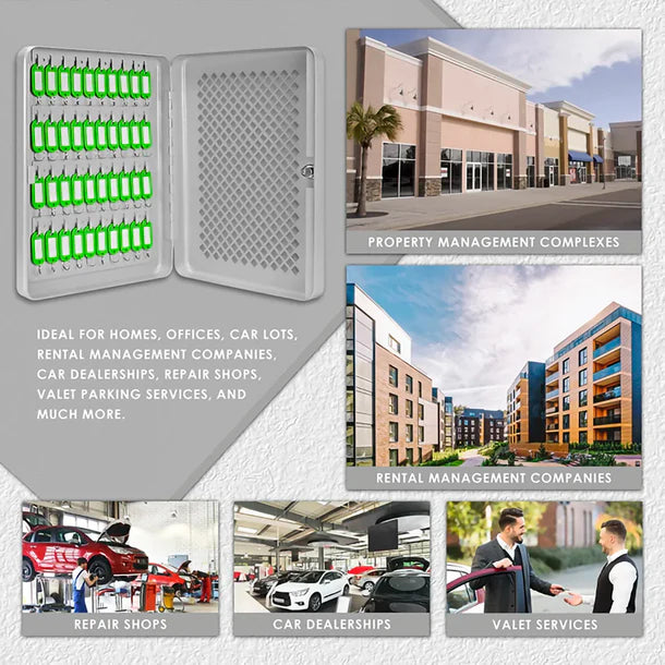 Barska CB13758 40 Capacity Fixed Position Mesh Front Key Cabinet with Key Lock Ideal Locations