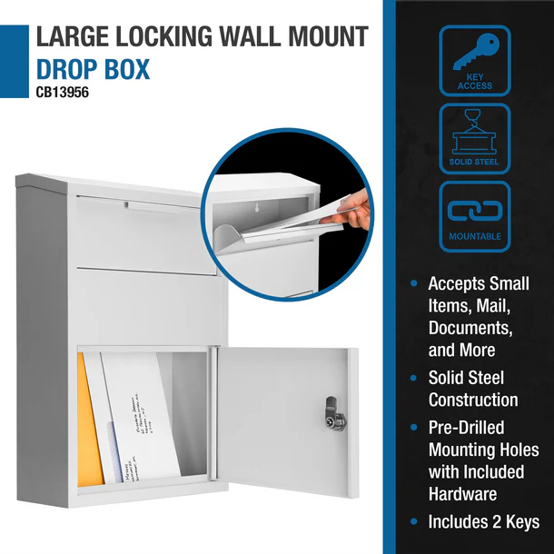 Barska CB13956 Large Locking Wall Mount Drop Box Features 2