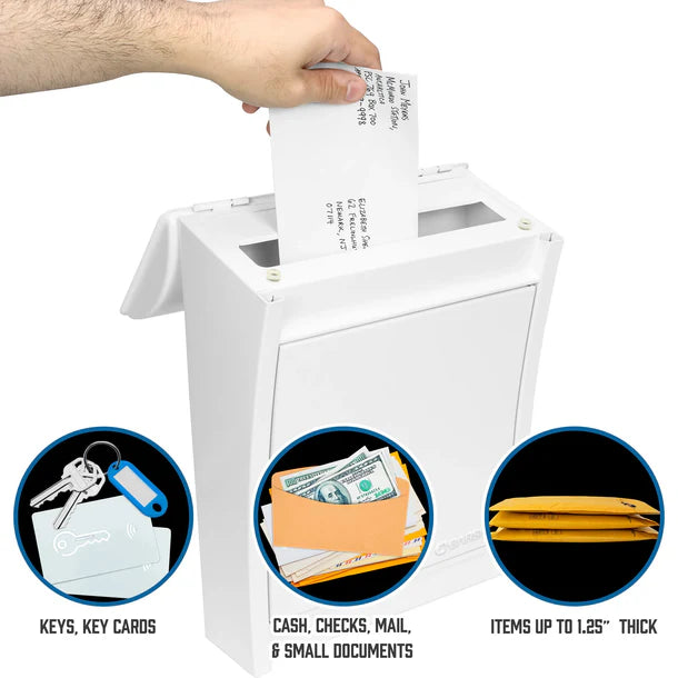 Barska CB14076 Wall-Mount Mail Dropbox with Flap Specs