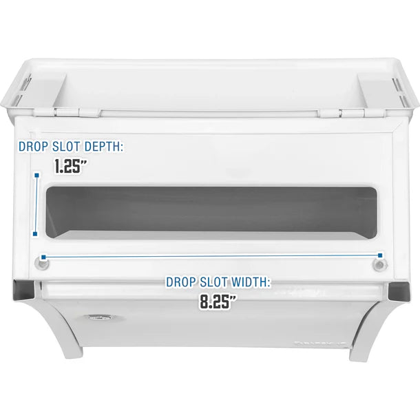 Barska CB14076 Wall-Mount Mail Dropbox with Flap Drop Slot