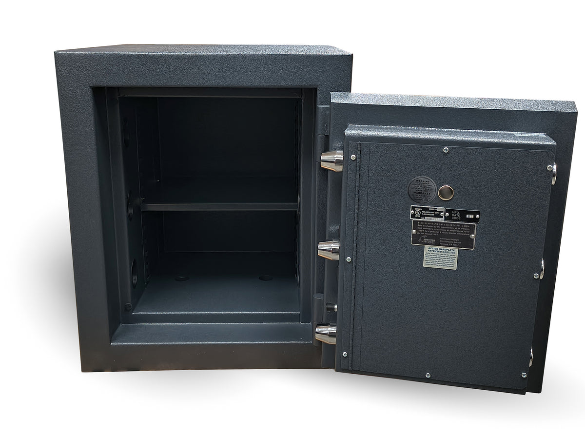 AMSEC American Security AMVAULT CF1814 TL30 high security composite burglar fire rated safe front open.