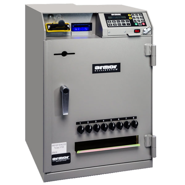 Armor CS-7300 CacheSystem 7000 Series Time Delay Cash Dispensing Safe 96 Tubes One Single One Bulk Note Feeders