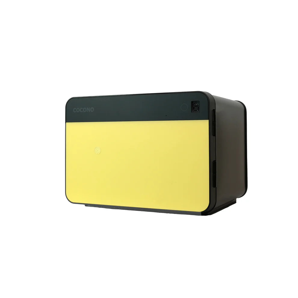 Cocono Chroma 20 Small Biometric Fireproof Safe (90 Minutes) Lemon Angled
