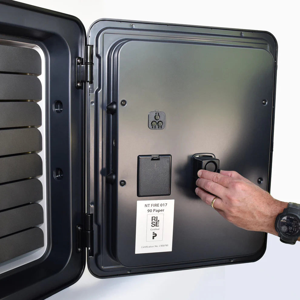 Cocono Classic 40 Medium Biometric Fireproof Safe Inside of Door