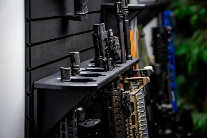 Tactical Walls ModWall Vertical Six Rifle Rack Closeup