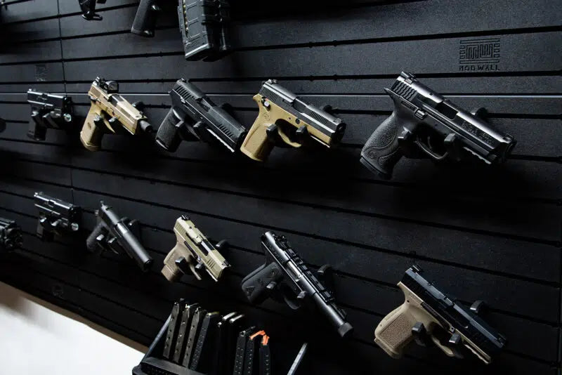 Tactical Walls ModWall 21-Gun Package Handgun Section Closeup