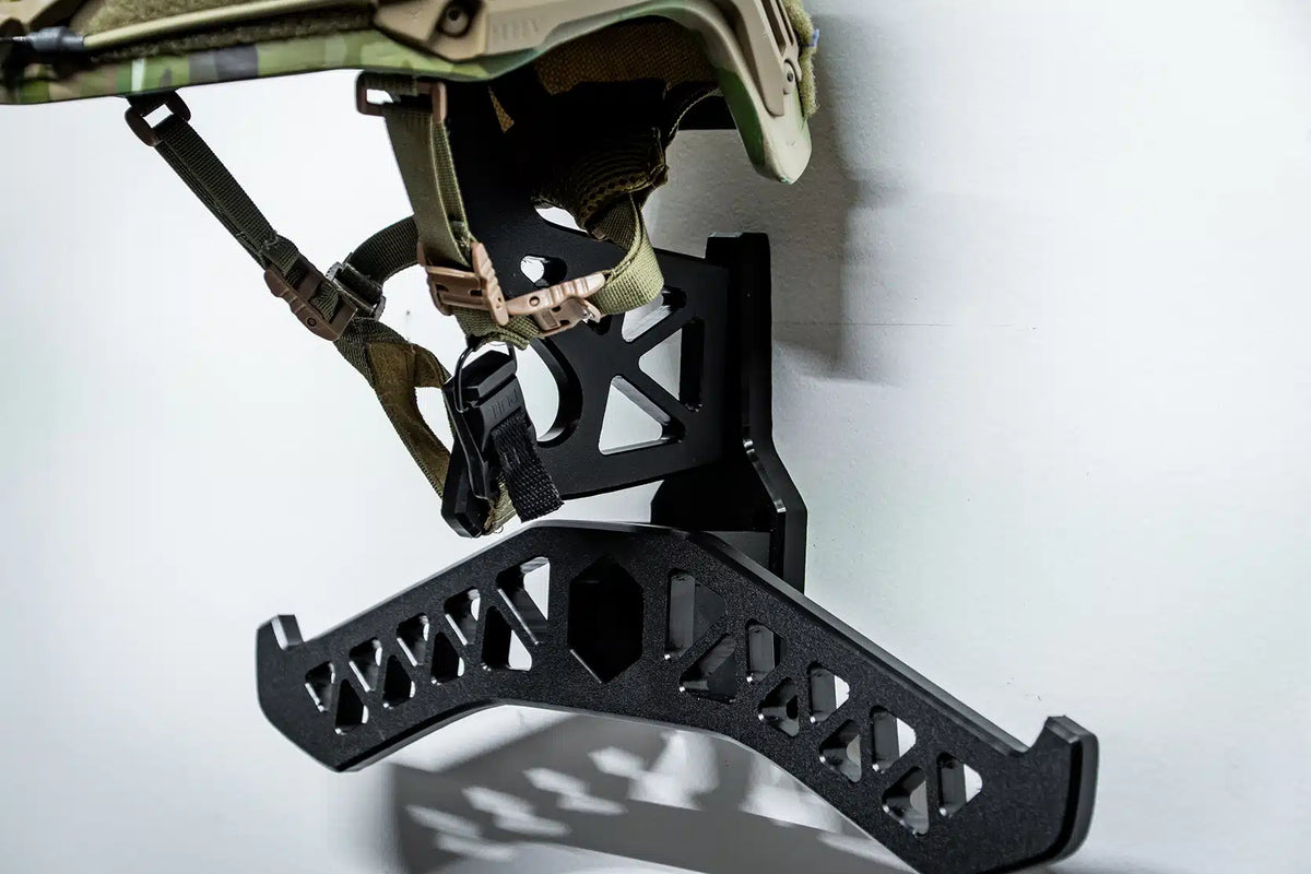 Tactical Walls Coat & Helmet Hanger Skeletonized with Helmet