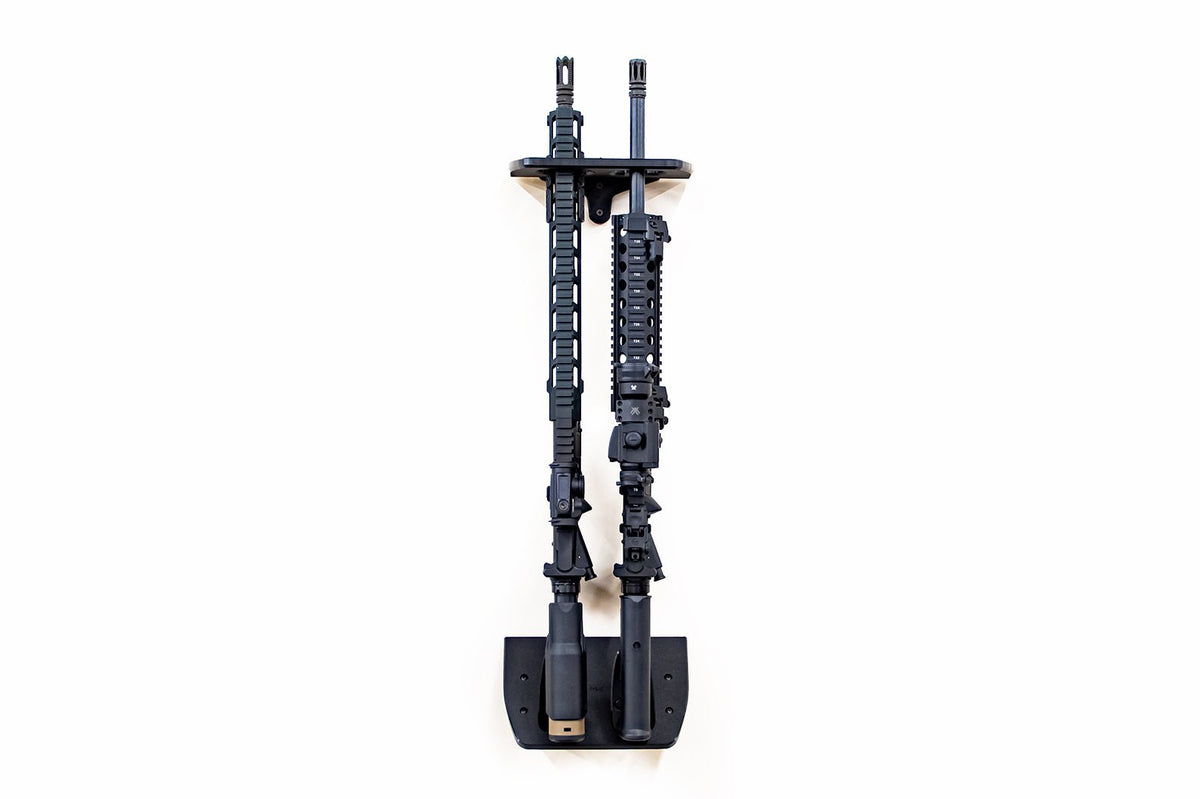 Tactical Walls ModWall Vertical Two Rifle Rack Front