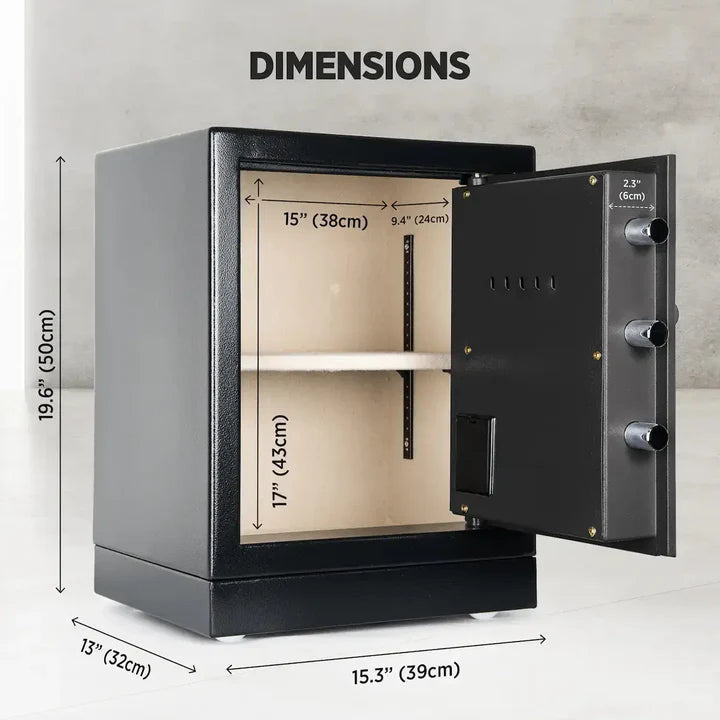 IslandSafe DSR45-BLK DataSavior Spacious Office Safe Dimensions