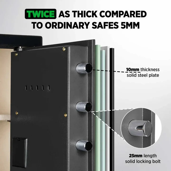 IslandSafe DSR45-BLK DataSavior Spacious Office Safe Twice As Thick Bolts & Steel