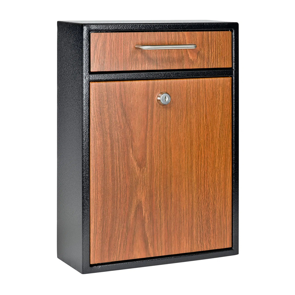 Mail Boss Locking Security Drop Box Wood Grain