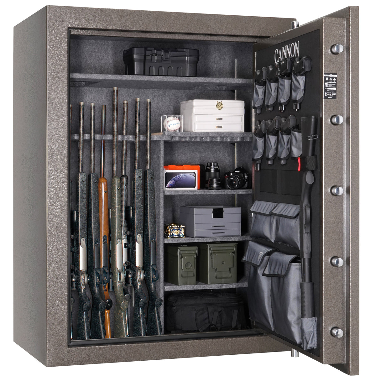 Cannon FD5945-H12FEB-23-DS Fortified Series 72 Gun Safe Door Open Full