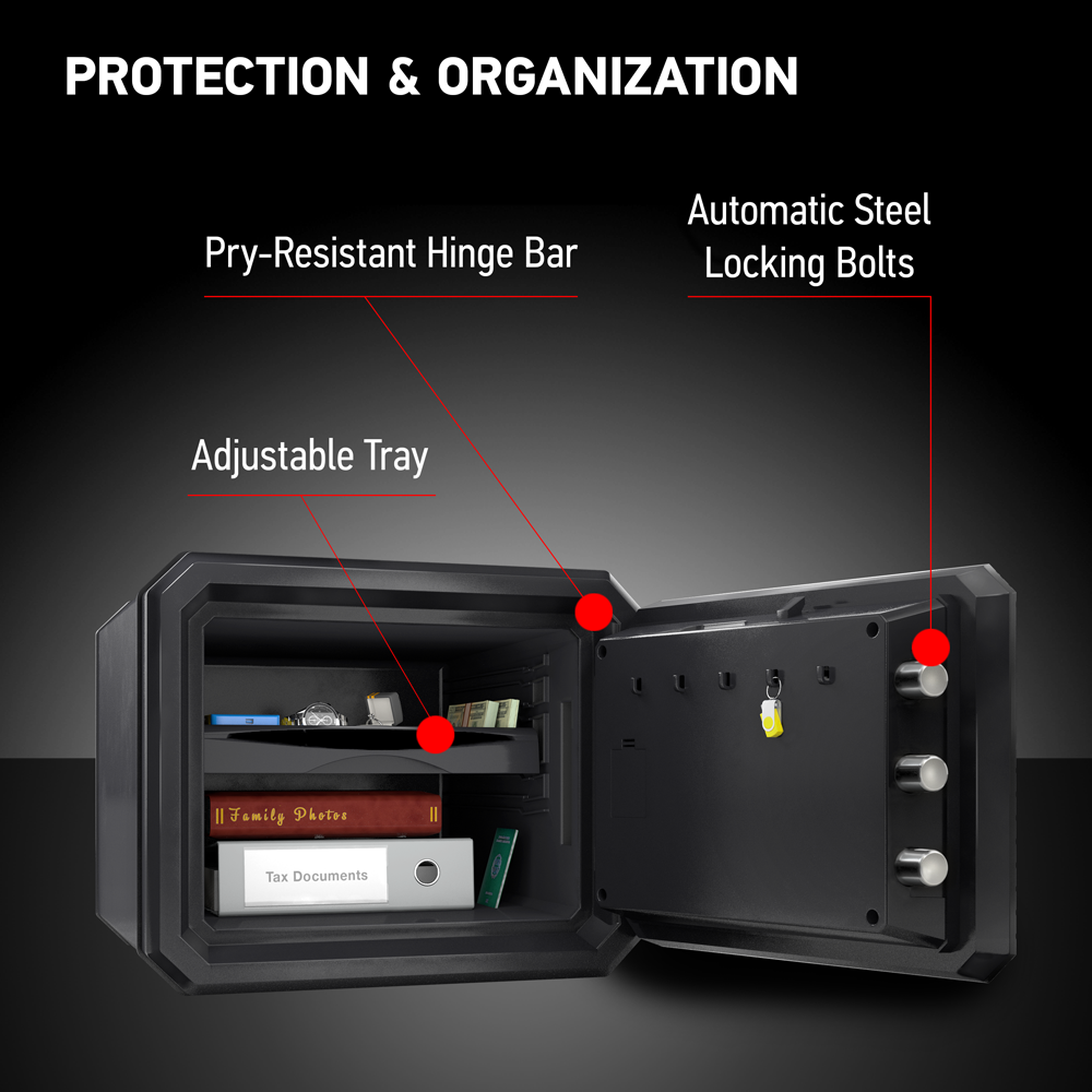 SentrySafe FPW082HTC Fireproof &amp; Waterproof Safe with Digital Keypad &amp; Override Key Protection &amp; Organization