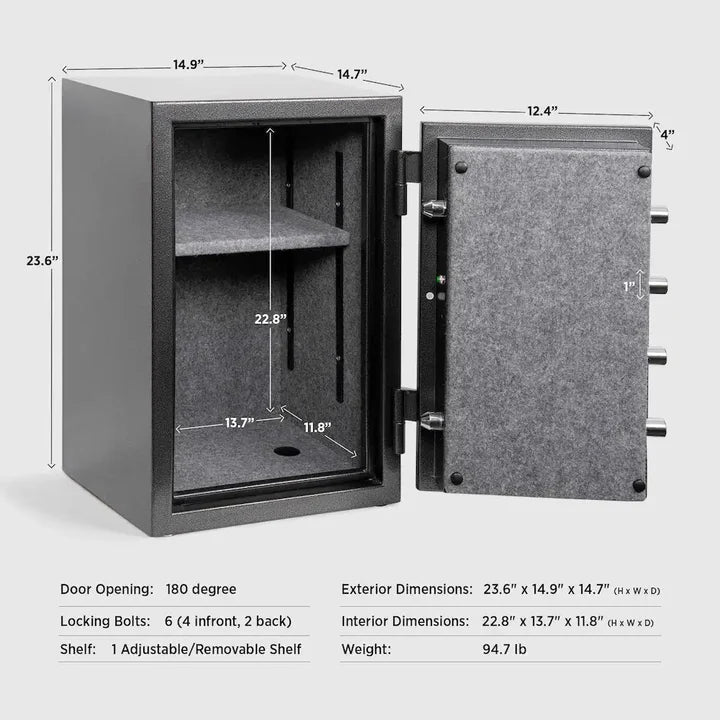 IslandSafe FNS60 FireShield Large Fireproof Safe Dimensions