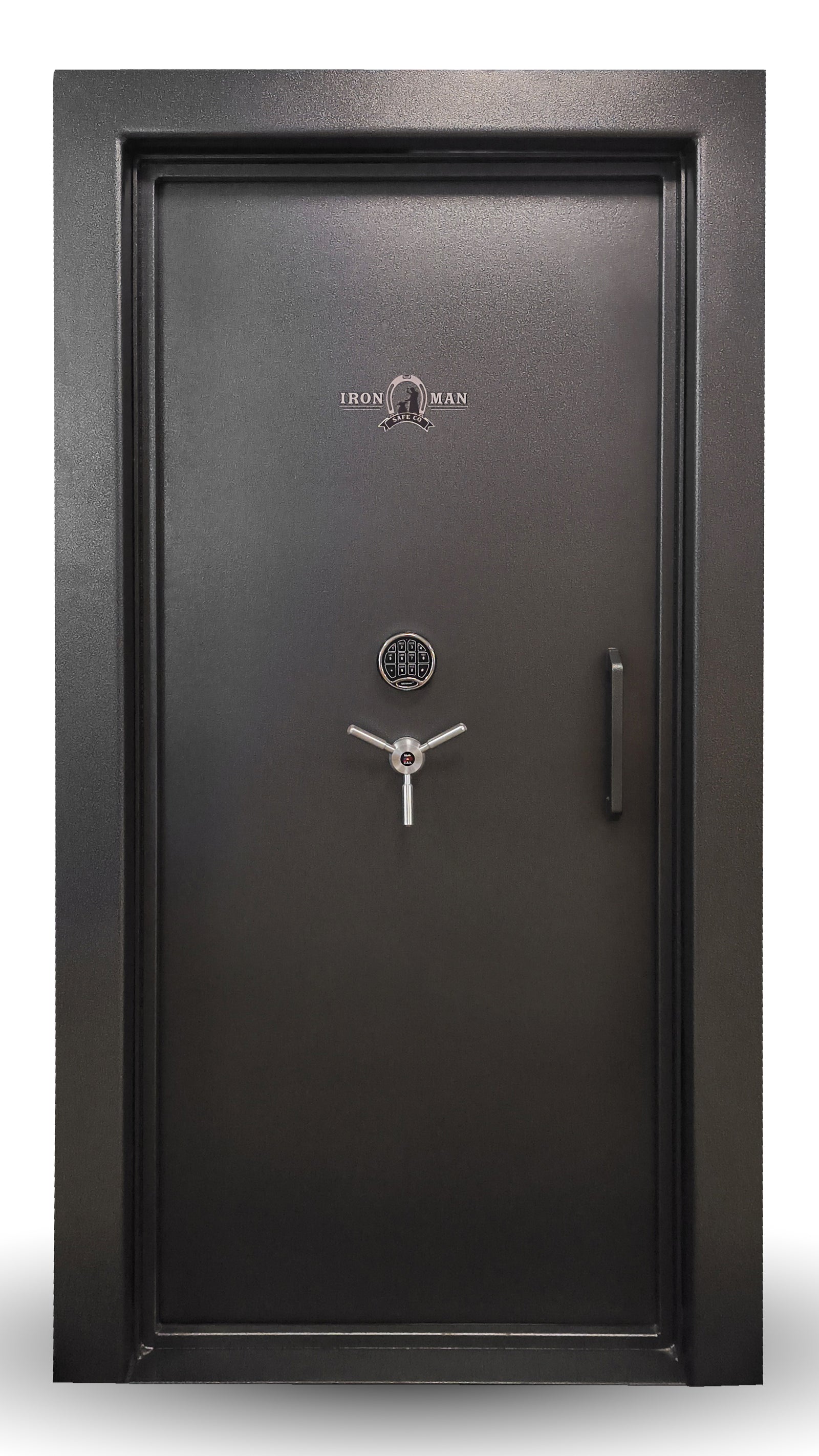 Ironman 7230 residential vault door i swing left hinge front closed.