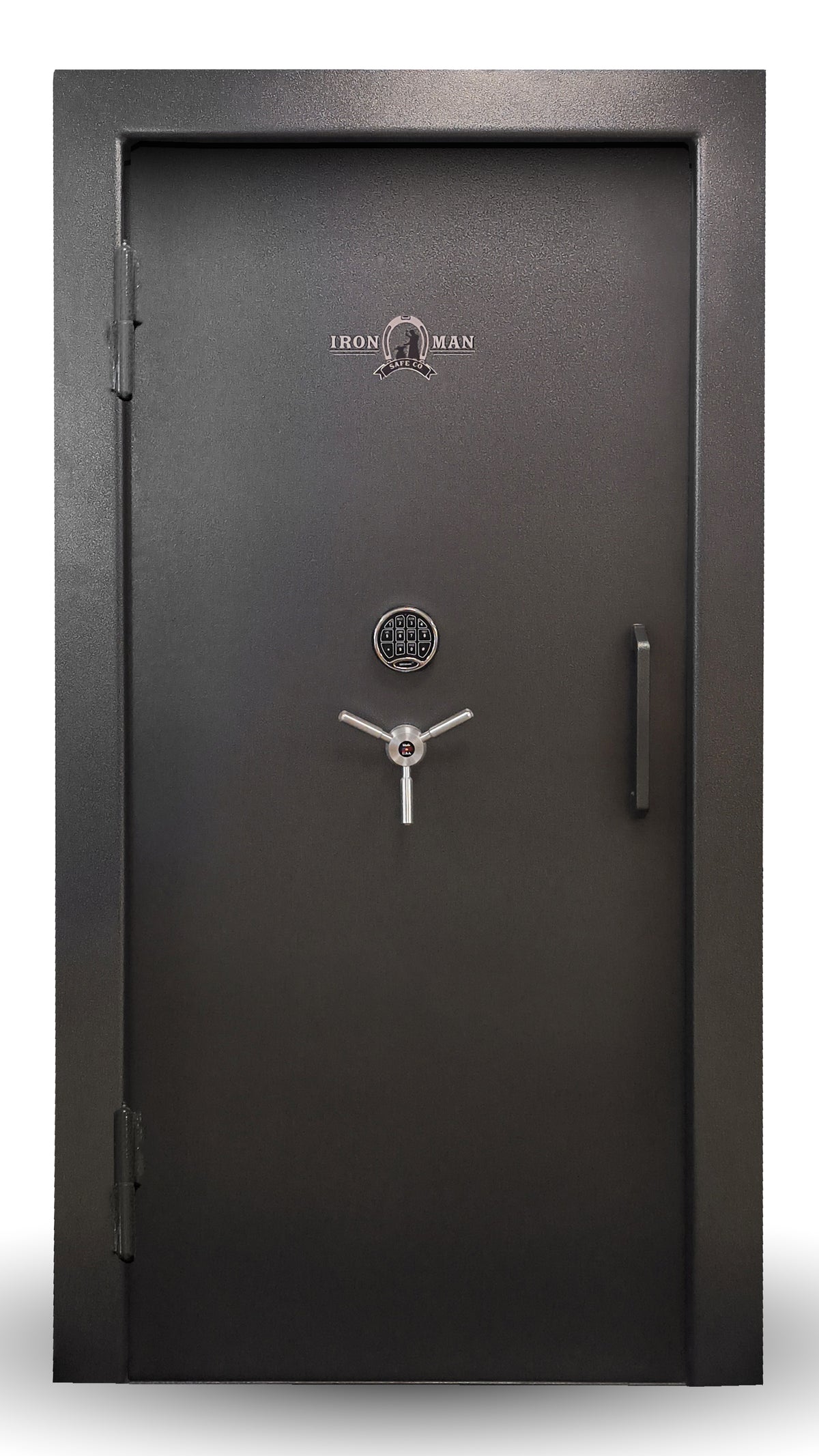 Ironman 8036 Residential Vault Door out swing left hand front closed.