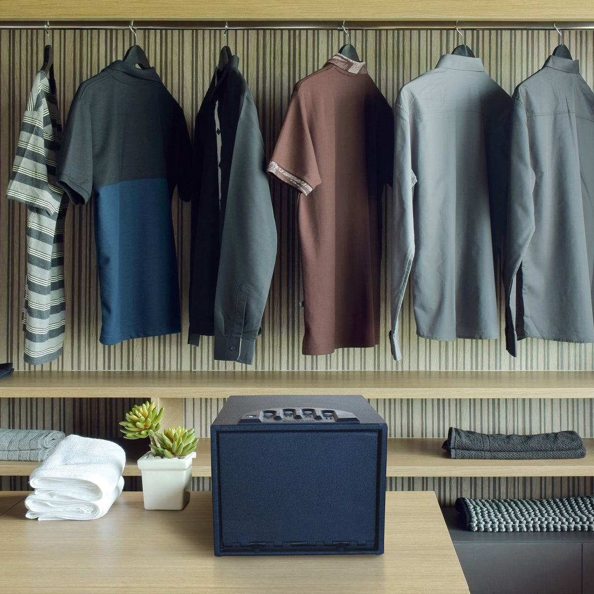 GunVault GV2000D MultiVault Deluxe Handgun Safe In Closet