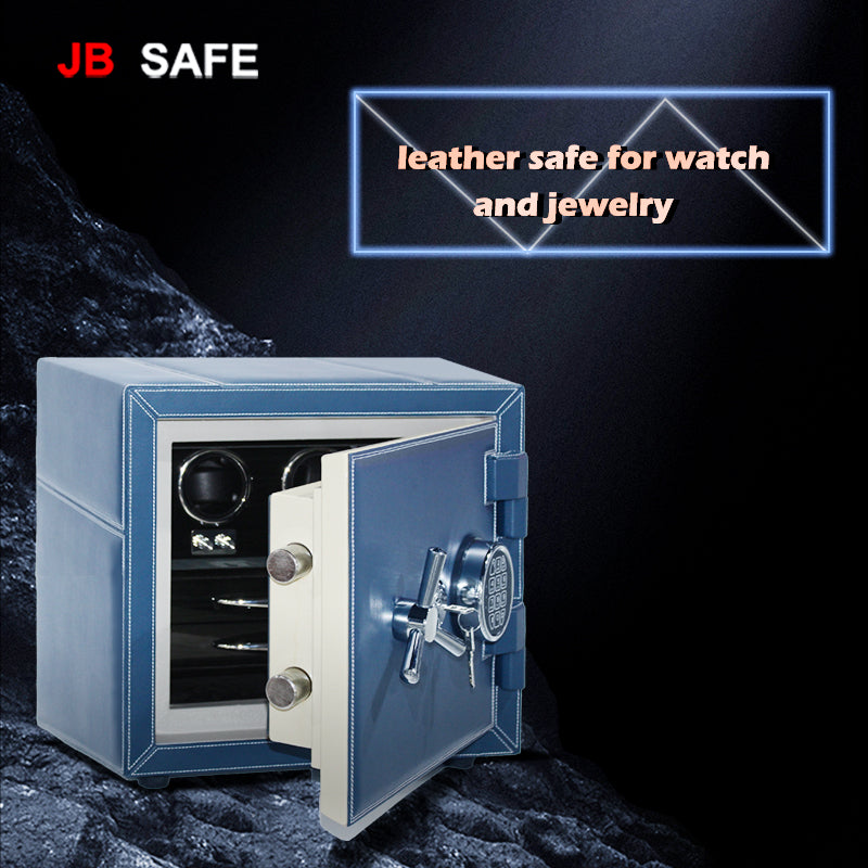 JB Watch Winder & Jewelry Safe Fireproof 2 Jewelry Drawers & 2 Watch Winders