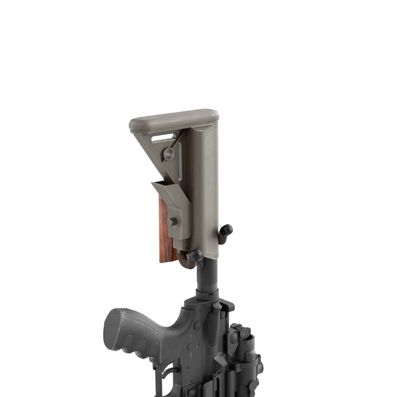 Hold Up Displays Vertical Gun Hanger HD01 Black Walnut