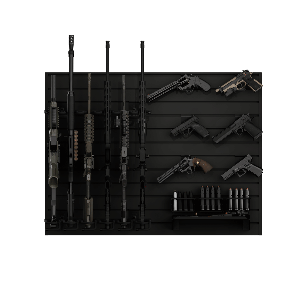 Hold Up Displays Black Camo Gun Wall Bundle HD100-BC Black