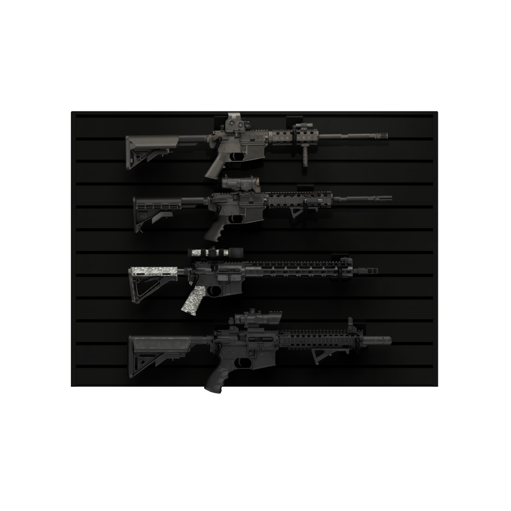 Hold Up Displays Four Rifle Wall Display HD101 Black
