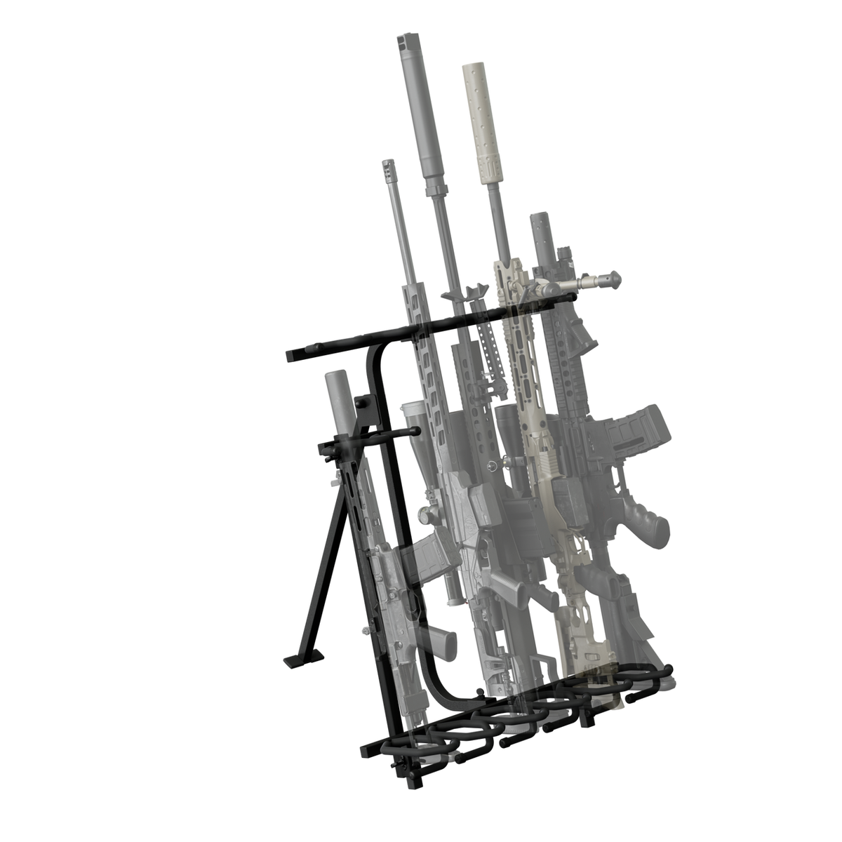 Hold Up Displays Folding Metal Firearm/Bow Rack with Short Barrel Rest HD39-SBR