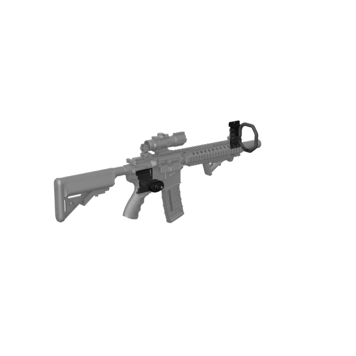 Hold Up Displays Locking Firearm Display HD71