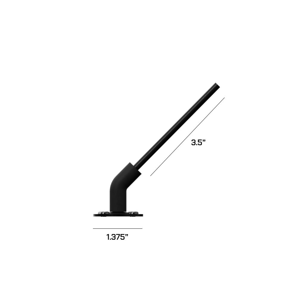 Hold Up Displays 55 Degree In Barrel Multi-Surface Handgun Display HD85-55 Dimensions