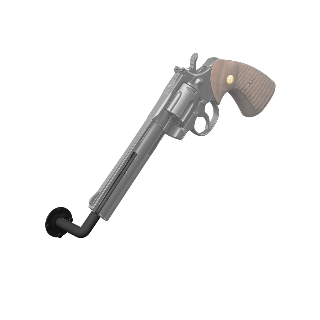 Hold Up Displays 90 Degree In Barrel Multi-Surface Handgun Display HD85-90 Revolver