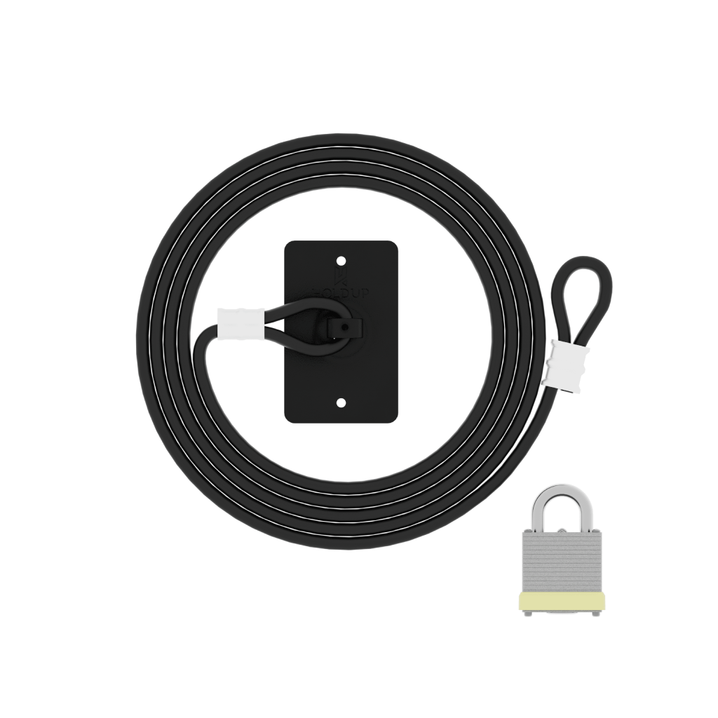 Hold Up Displays Multi Gun Lock - HD95 Flatwall with Padlock