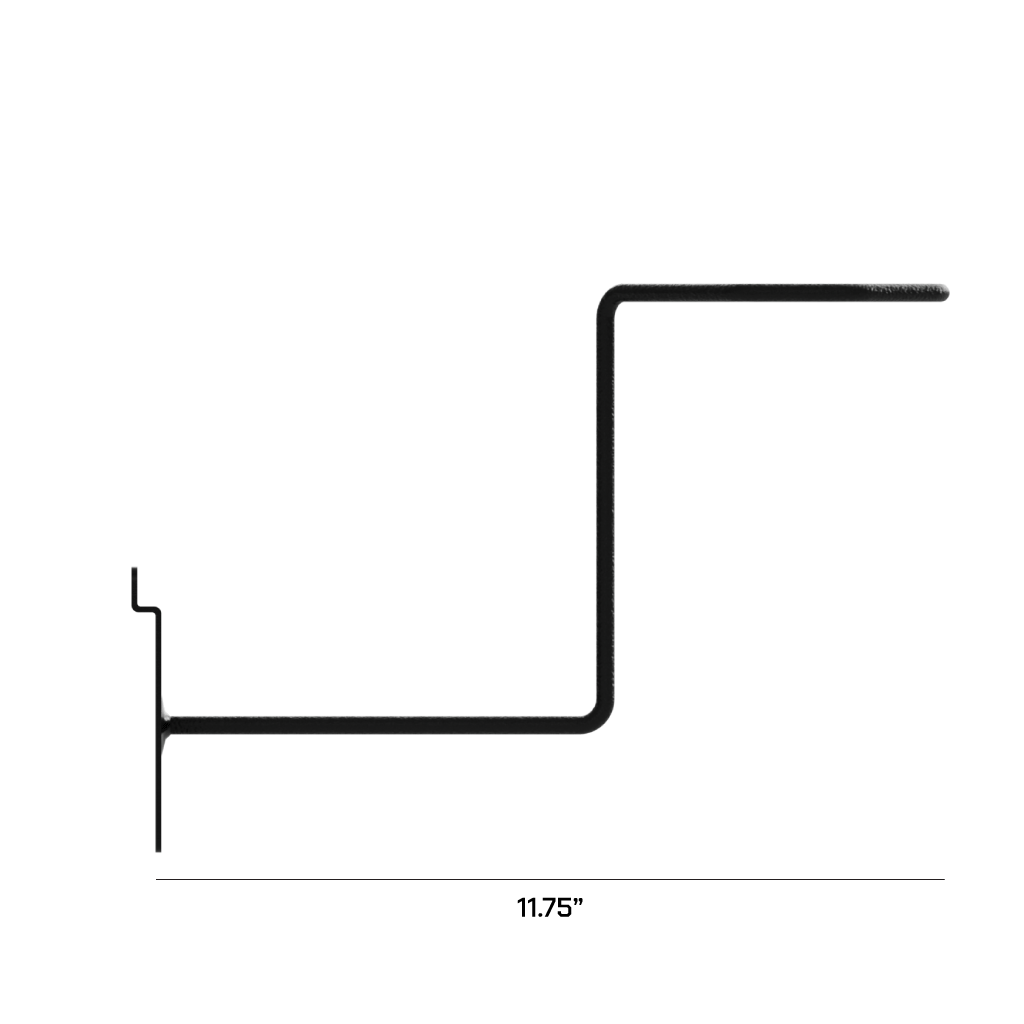 Hold Up Displays Helmet Wall Mount Stand HD97 Dimensions Side View