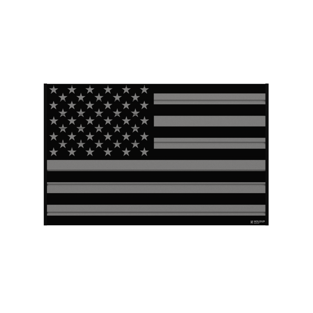 Hold Up Displays American Flag Strongwall HDSW2-2.5X4-LS Light Silver