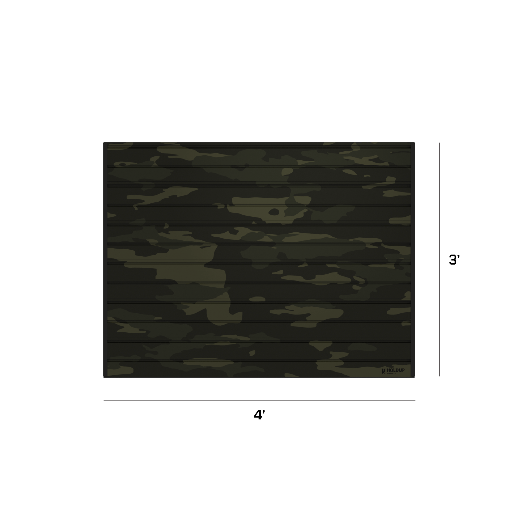 Hold Up Displays 6 Piece Black Camo Slatwall Panel Set HDSW2-3X4-BC Dimensions