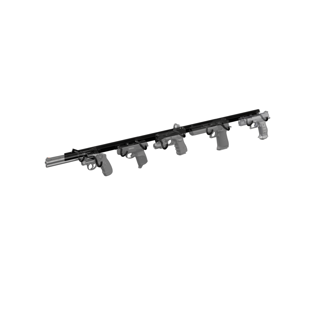Hold Up Displays 5 Handgun Rack Wall Mount - HDTK509