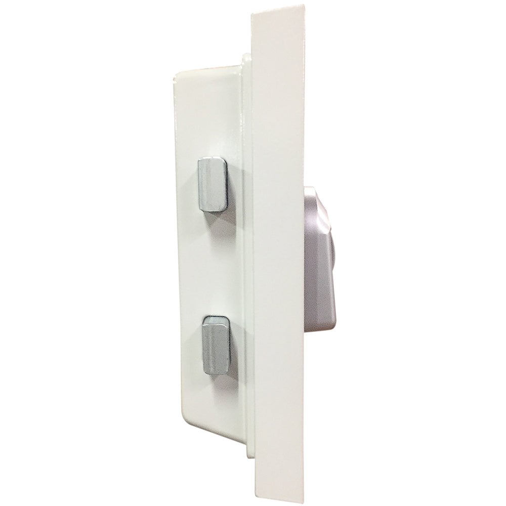 Hollon HS-360E fireproof home safe door edge close-up showing two square active locking bolts and the Digital Lock