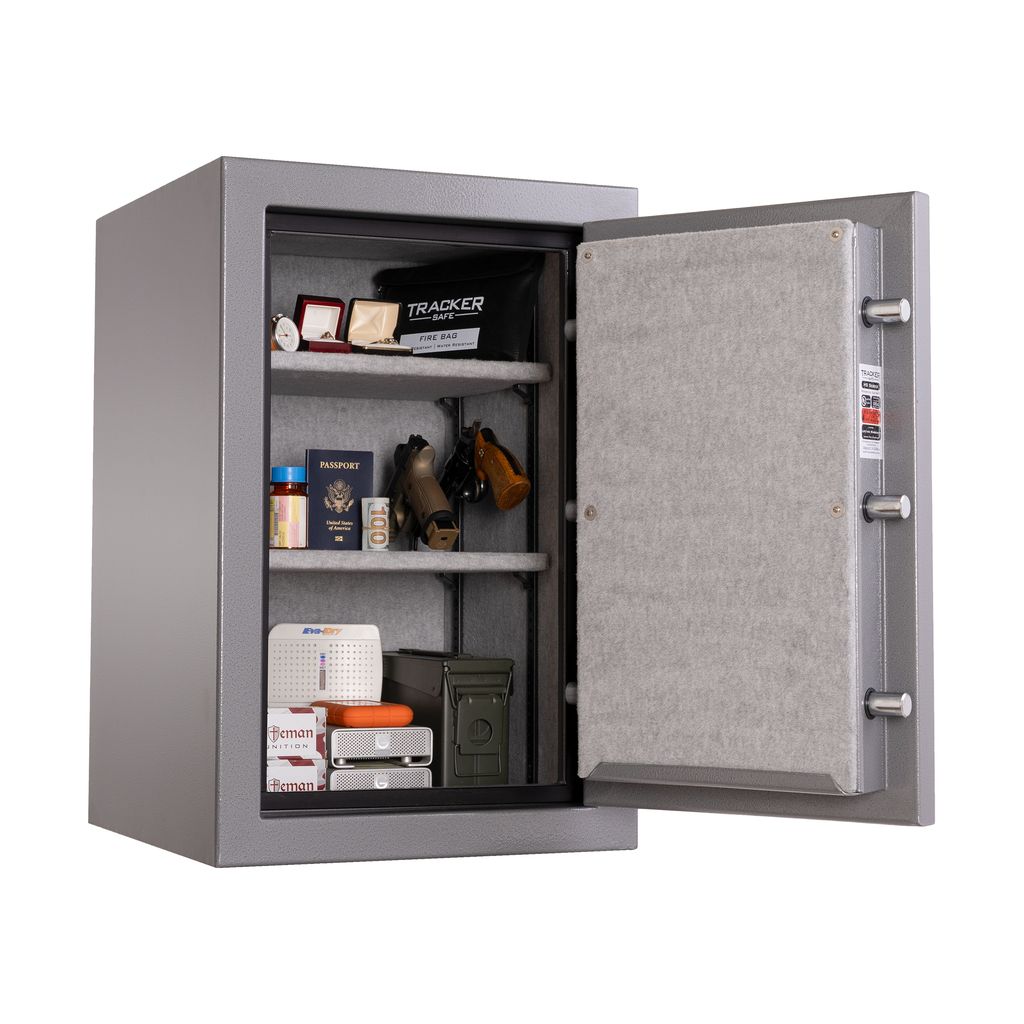 Tracker Safe HS30 Home Security Safe Door Open with items inside 2
