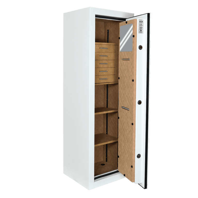 AMSEC JS5517E5 Tall Fire Rated Jewelry Safe Door Open