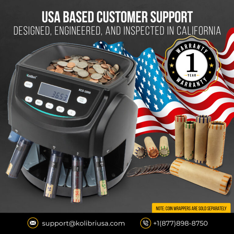 Kolibri KCS-2000 Coin Counter and Sorter USA Based Customer Support