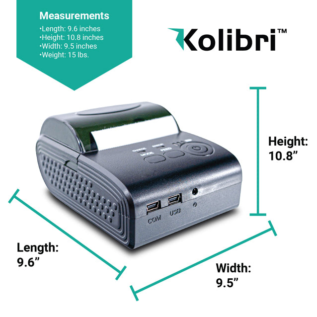 Kolibri KTP-1000 Thermal Printer Dimensions