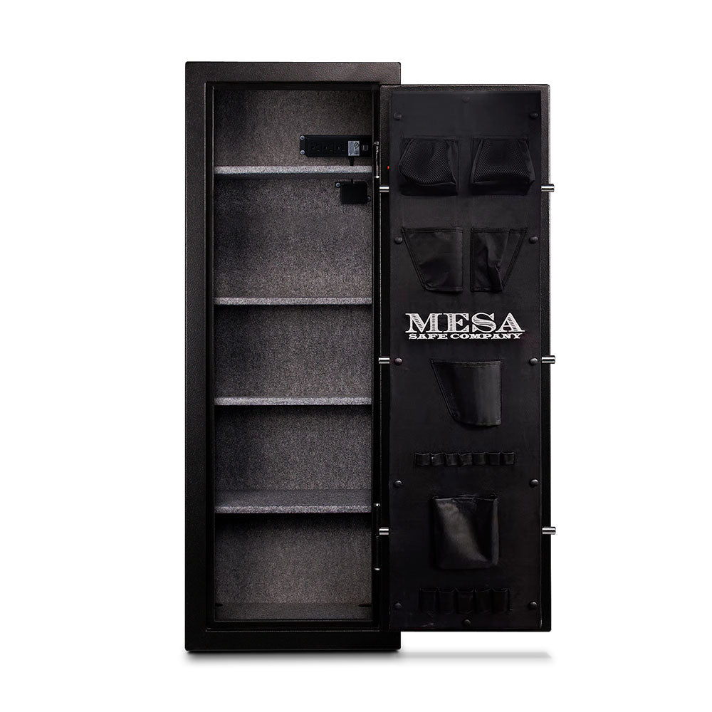 Mesa MGL14E Gun &amp; Rifle Safe Door Open with All Shelves
