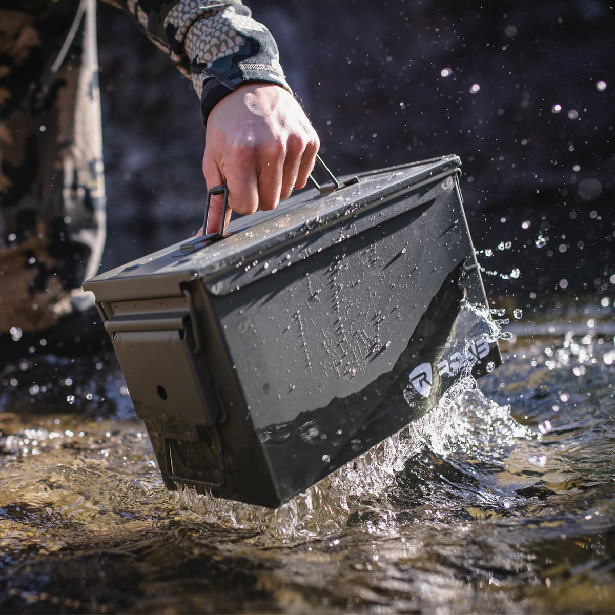 RPNB AM191 Metal Ammo Can .30 Cal Military Heavy Gauge Water Resistant Ammo Box In Water