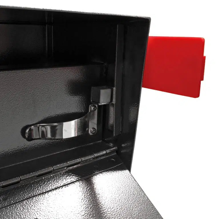 Mail Boss Metro Wall Mount Locking Mailbox Red Flag