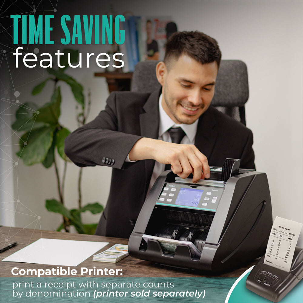 Kolibri Domino Mixed Bill Counter, Sorter and Reader Time Saving Features