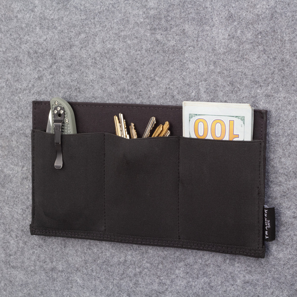 Tracker PE3 Pocket Elastic 3 Mag Holder with Knife, Keys and Cash