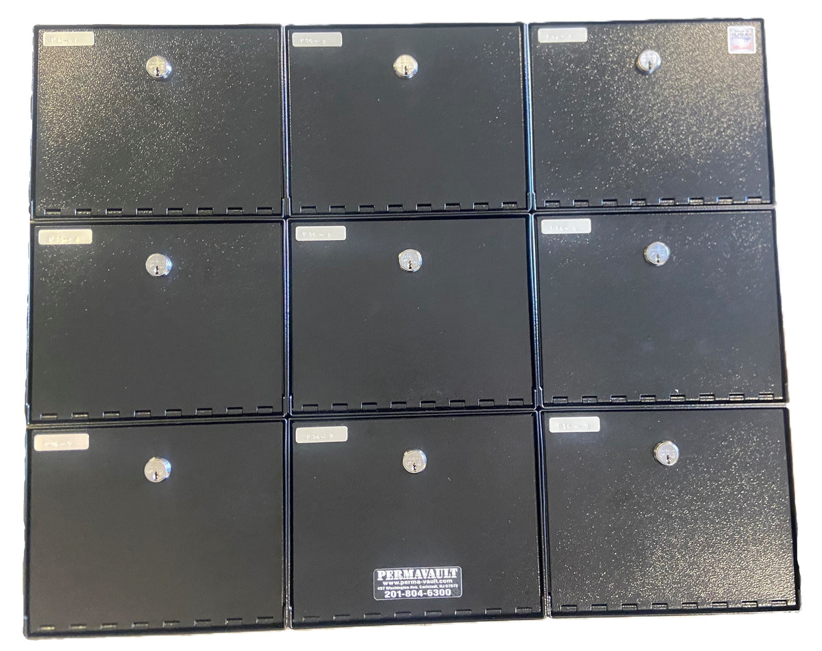 Perma-Vault PVB-5813-M Large Capacity Pistol Locker Medeco Lock Cluster