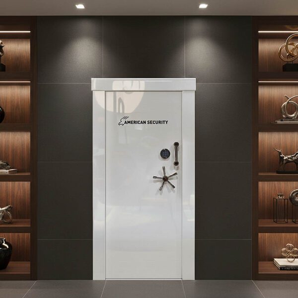 AMSEC ProFit In-Swing Vault Door with Paneled Wall with Shelves