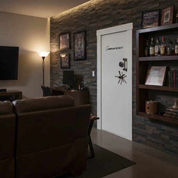 AMSEC ProFit In-Swing Vault Door with Brick Wall & Shelves 